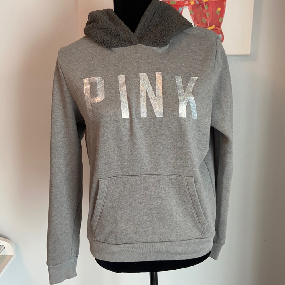 PINK Gray Hoodie